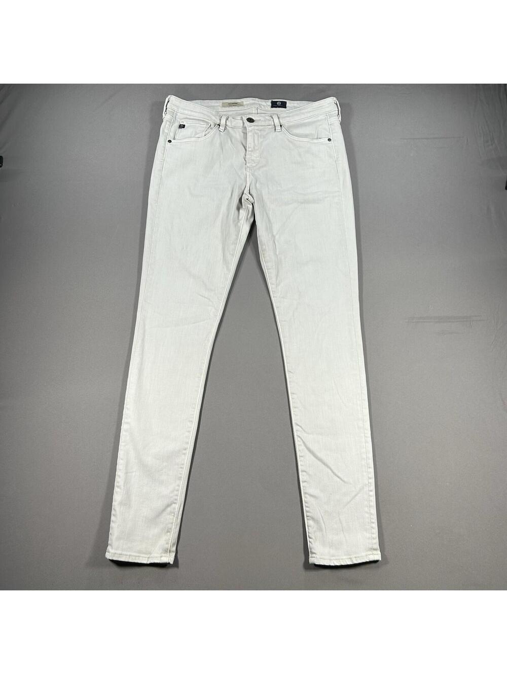 AG Adriano Goldschmied The Legging Ankle Super Skinny off White Jeans Womens 30R